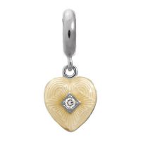 Endless Jennifer Lopez Collection White Big Heart Charm in Silver
