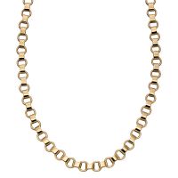 18" Round Link Gold Necklace