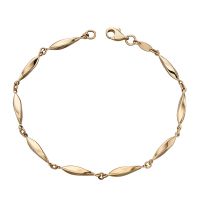 Yellow Gold Twisted Marquise Bracelet