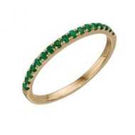 Emerald Eternity ring in 9ct yellow gold