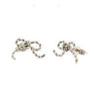 String Bow Studs in silver