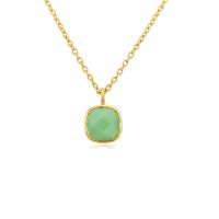 Brooklyn Chrysoprase and Gold Vermeil Necklace
