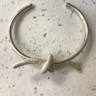 Silver Tie Bangle by Chris Lewis