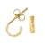 Dower & Hall tiny gold hoops