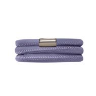 Endless Purple Sage Triple Leather Bracelet