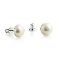 Jersey Pearl 9-10mm Button Studs