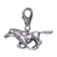 Sterling Silver Galloping Horse Charm