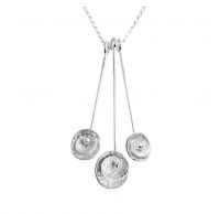 Chris Lewis Silver Poppy Pendulum Pendant & Chain
