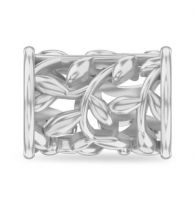 Endless Twisted Leaves Silver Charm